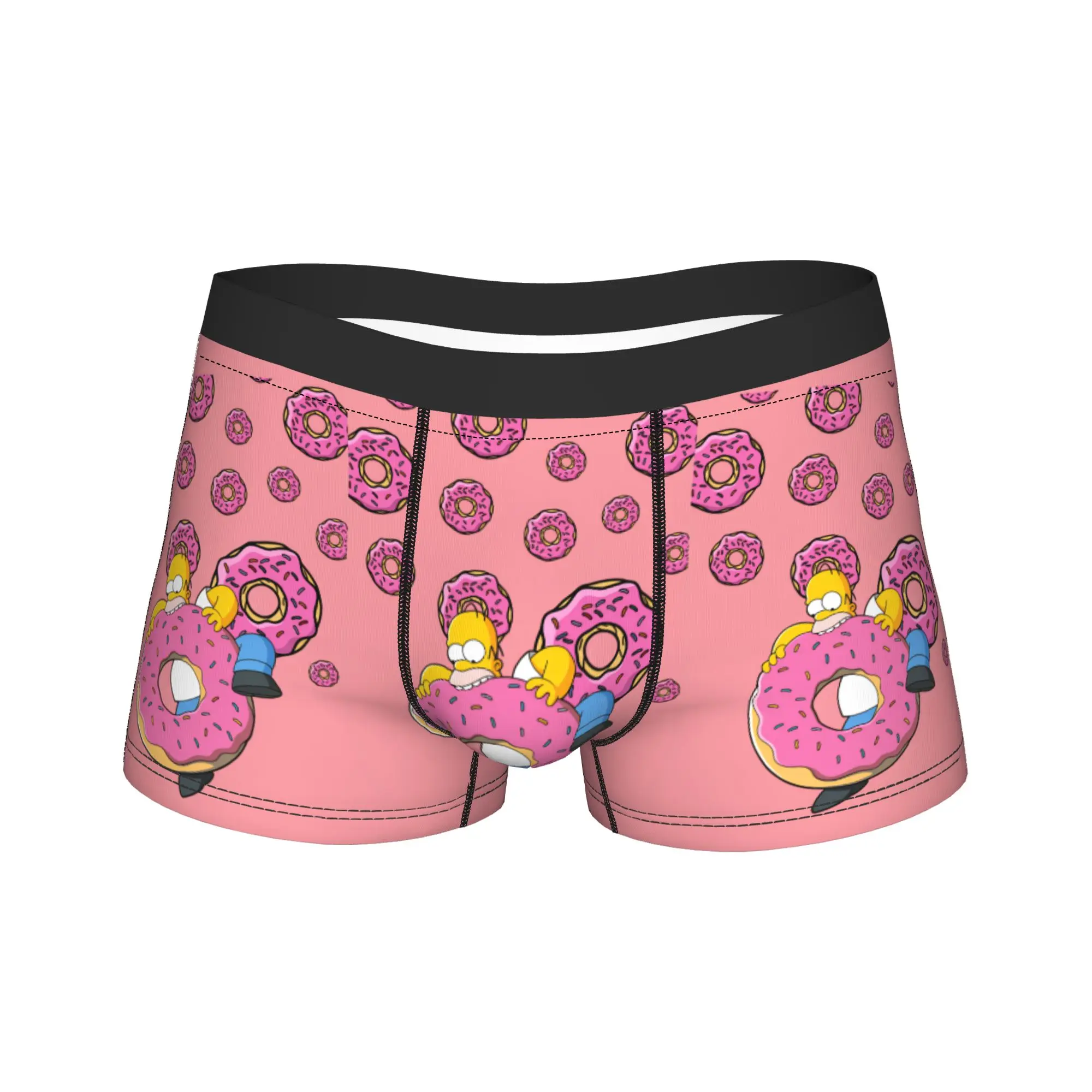 

Мужские трусы-боксеры Homer S-Simpson Pink Donut Fun с принтом, удобные, больших размеров, хит продаж