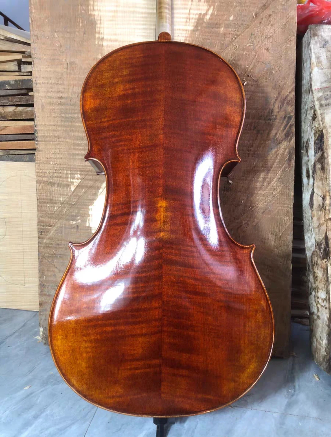 Tiger Maple solid wood Cello 4/4 3/4 Spruce panel student cello stringed instrument beginner professional violoncello Free ship