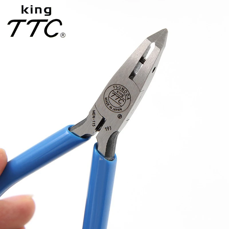 Japan TTC Kakuda Model Plastic Nozzle Cutting Pliers 5 Inch Imported Tip Diagonal Pliers 45 Degree Bevel Angle MEN-115