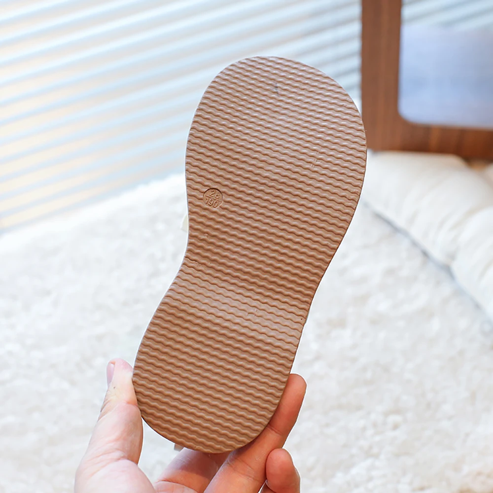 Faux Fur Winter Boots For Girls Korean Style Princess Warm Boots For Kids Thick Warm Children's Plush Boots Cotton Shoes