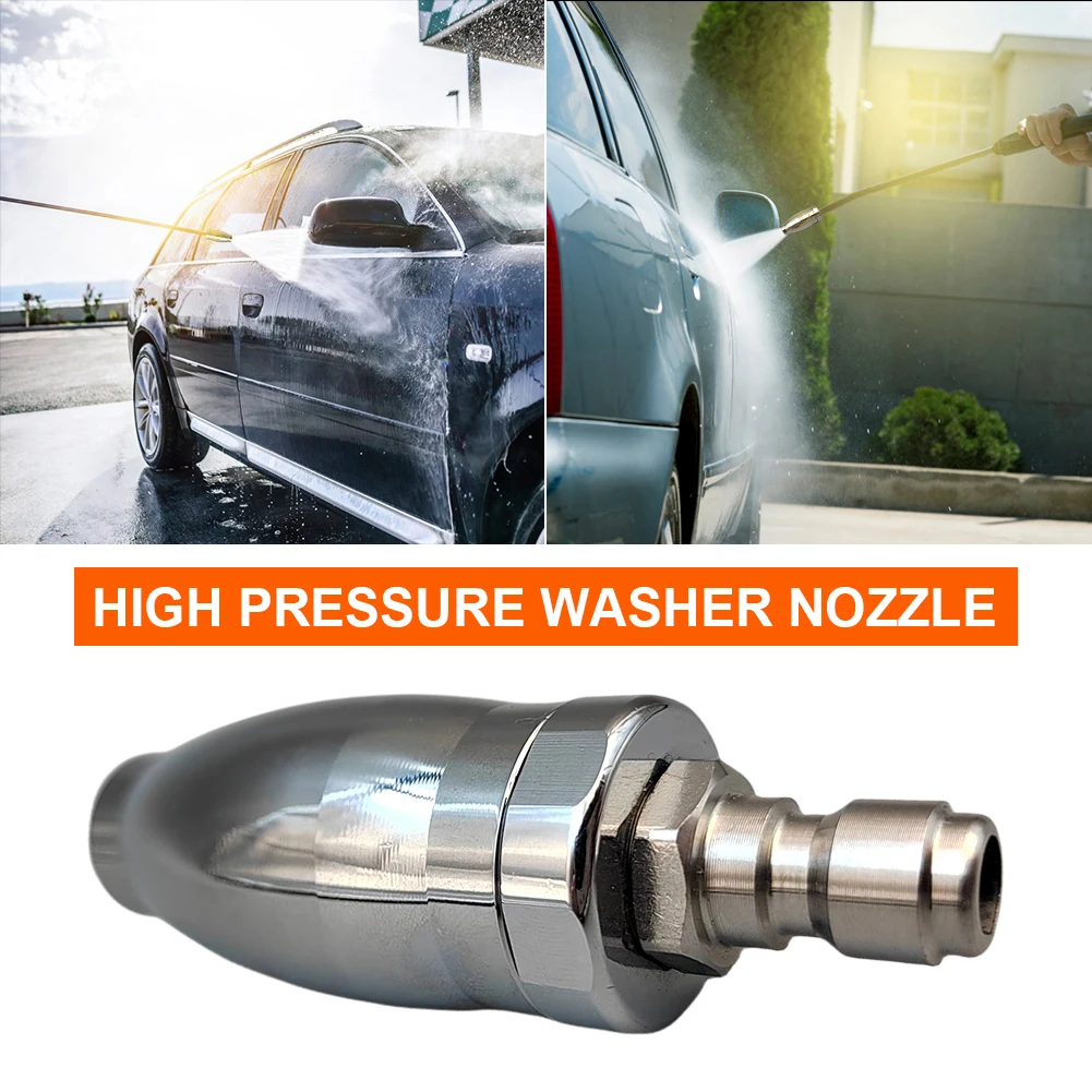 High Pressure Washer Tips Turbo Nozzle 360°Rotating Spray Turbo Nozzle 4000PSI Washer with 1/4 inch Quick Connector for Cleaning