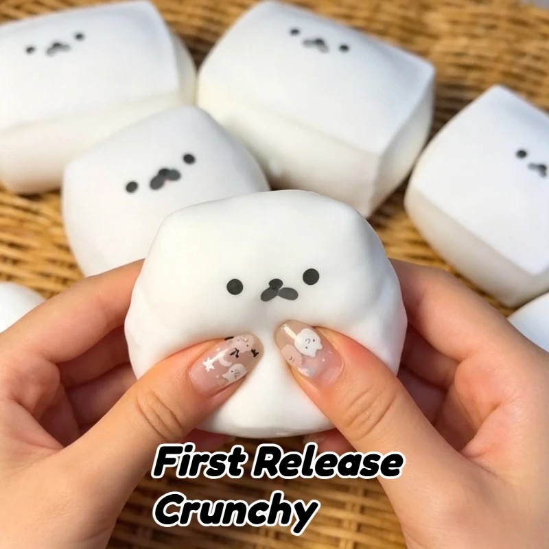 Cute Milk Cube Crunchy Handmade Stress Ball Squeeze Toy Soft Slow Rising Stress Relief Toy Kawaii Design Stress Relieving Gift