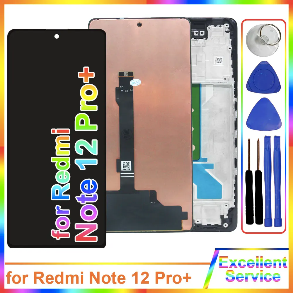 Super AMOLED LCD for Redmi Note 12 Pro Plus LCD Display Touch Screen Digitizer for Redmi Note 12 Pro Plus Phone 22101316UG LCD