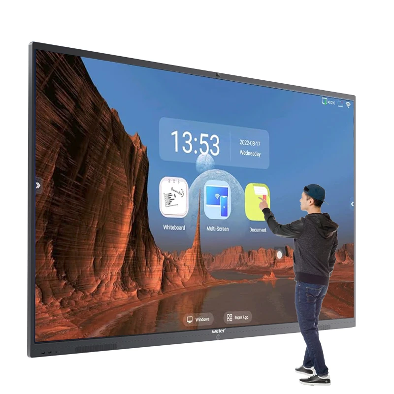 55 65 75 85 98 Interactive Smart Board Digital Whiteboard Touch Screen Interactive Tablet Android 11 4 + 32/8 + 128