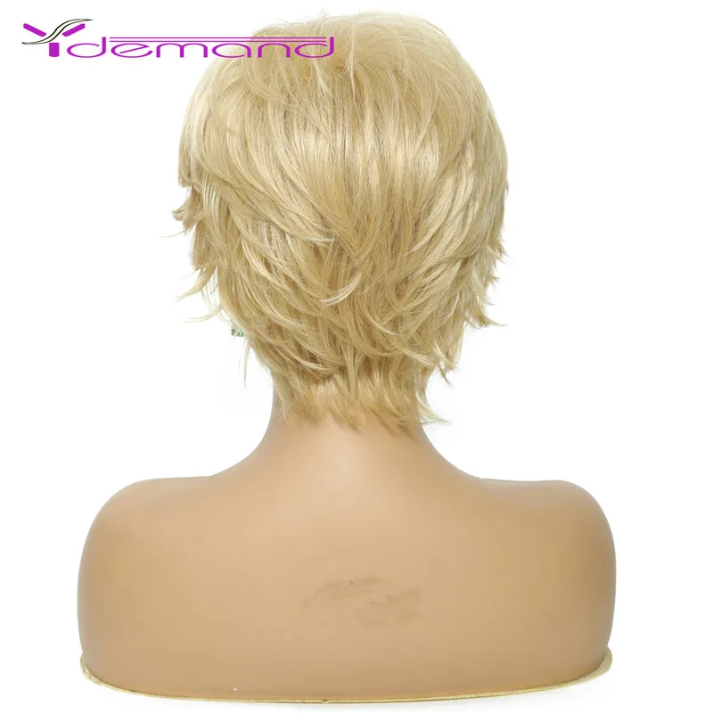 Y Demand Synthetic Hair Short Natural Hair For Grace Women Elastic Beauty Straight Heat Resistant Kanekalon Wig Black Daily Wigs