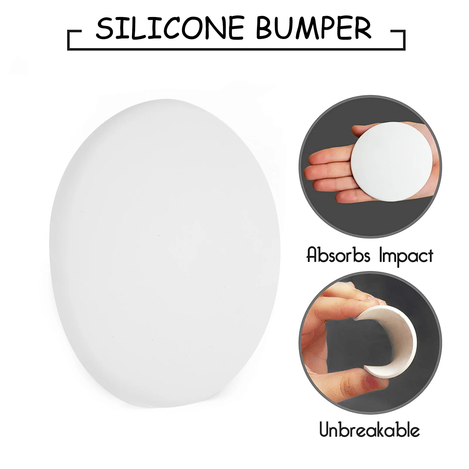 10 Uds perilla de puerta estera anticolisión de silicona almohadillas adhesivas Protector de pared de parachoques gabinete tapón amortiguador de sonido blanco