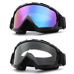 Riding Goggles Men's and Women's Motorcycle Off Road Goggles Bright Black Windproof Outdoor Glasses