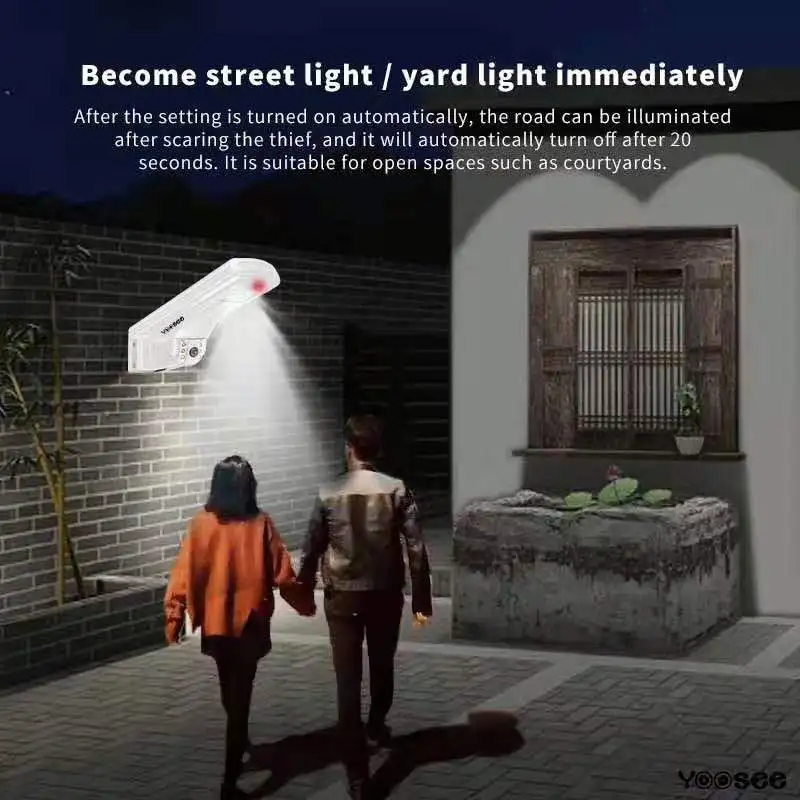 2MP 1080P Yoosee Floodlight Courtyard Lamp Wireless PTZ IP Camera Full Color Night Vision Home Security CCTV Monitor