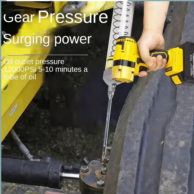 ديوالت الكهربائية الشحوم بندقية LED فرش حاقن الزيت الكهربائي آلة الدهون الكهربائية الشحوم بندقية أدوات بطارية 18 فولت #2