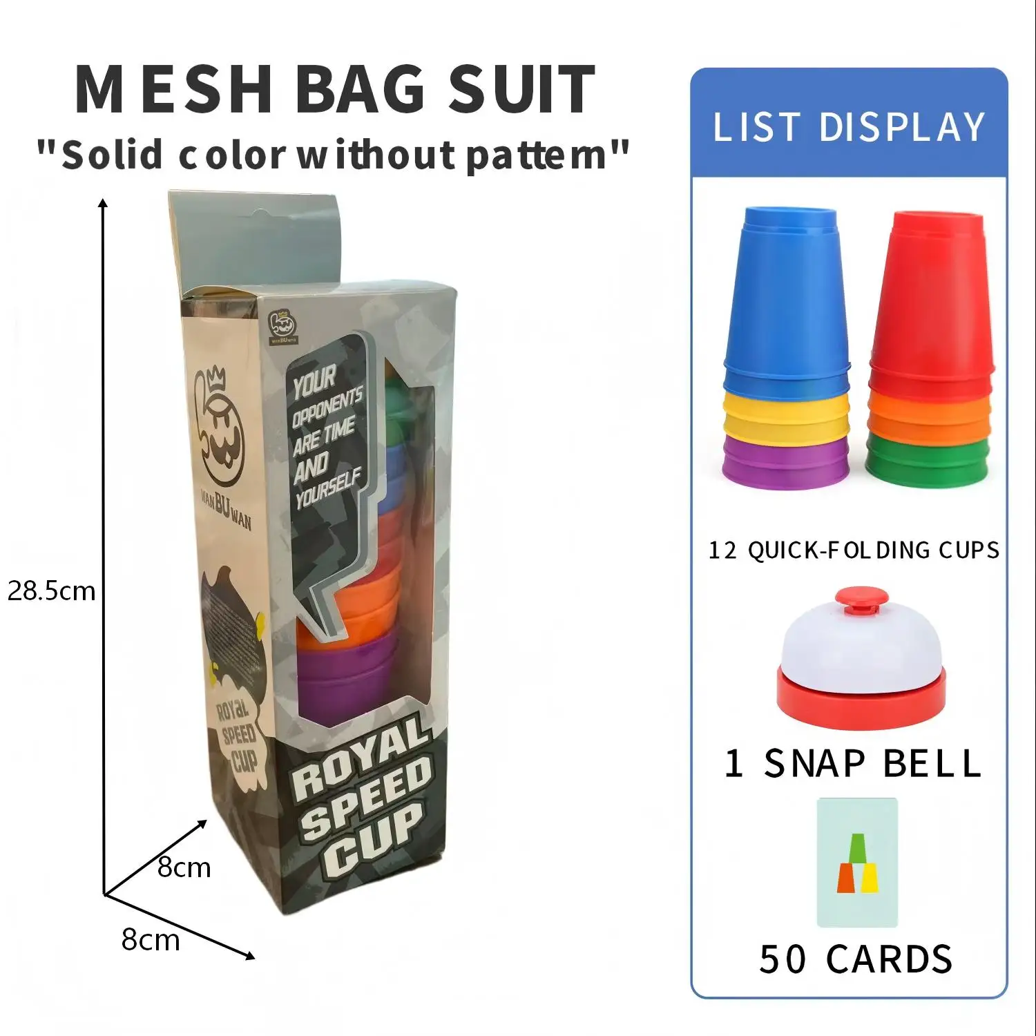 2.0 Tazze impilabili 12 PCS Tazze Tazze di velocità Gioco di formazione Logica Reazione rapida Cognizione del colore Giocattoli educativi per i regali dei bambini