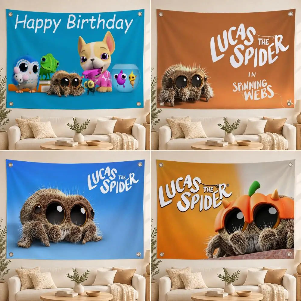 Lucas the Spider Flags Suitable For Party Club Outdoor Interior Wall Art Decoration Banner Fans Gift