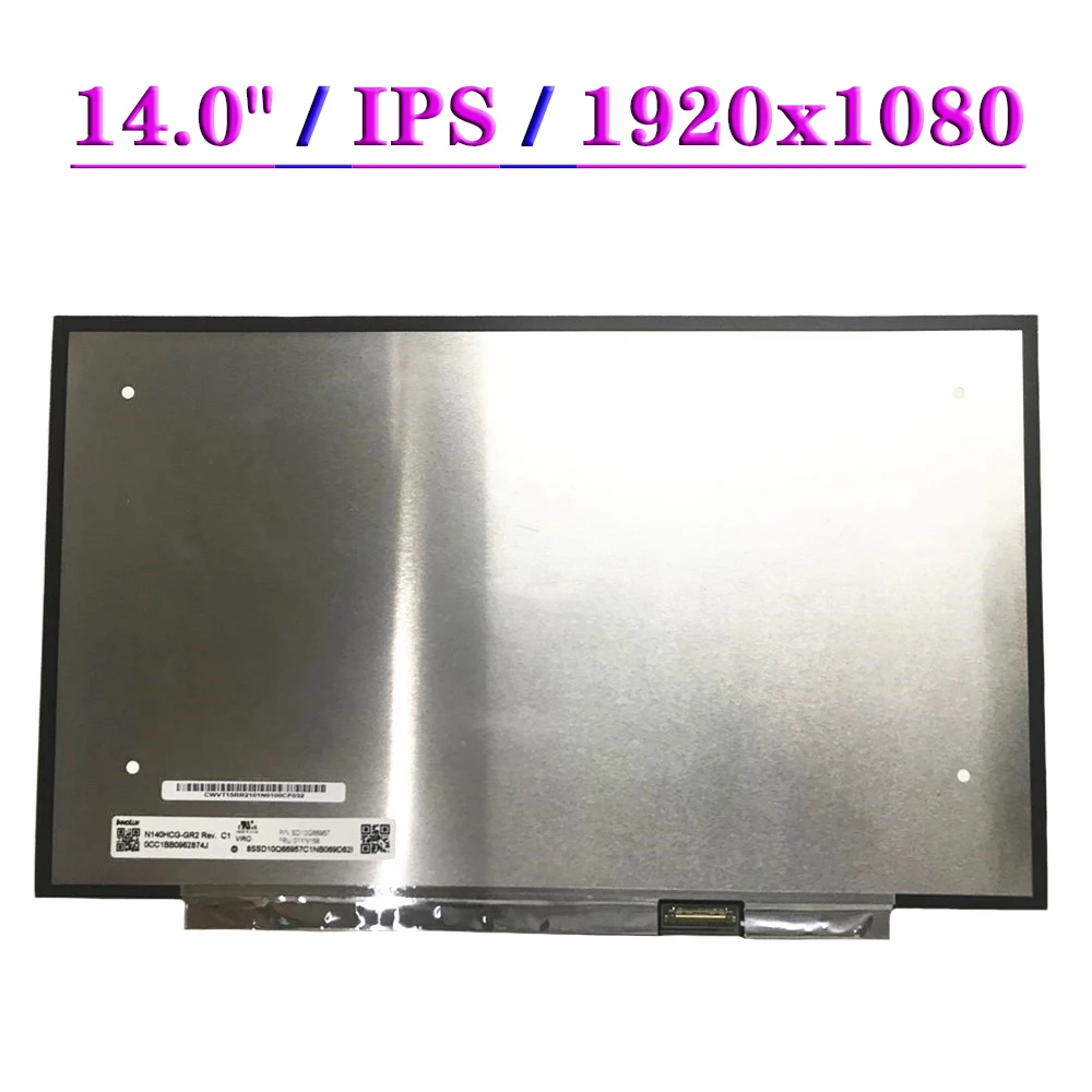 

14.0" Slim IPS Matrix Panel N140HCG-GQ2 N140HCG-GR2 EDP 30 Pins FHD 1920x1080 Laptop LCD Screen 72% NTSC