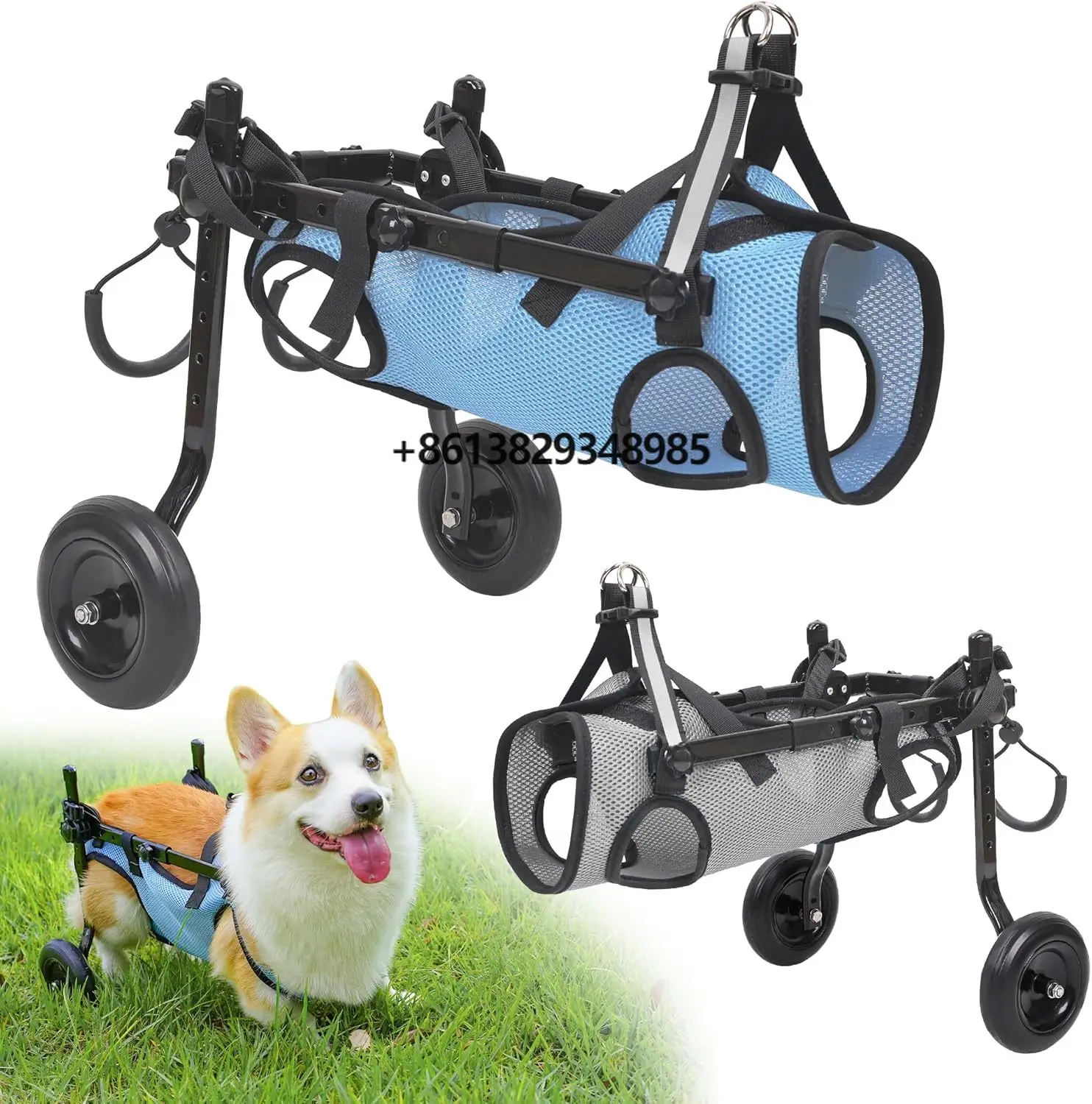 

Dog with Disabled Hind Legs Walking Mobility Aids for Small Pets Hind Limbs Dog Carts with Wheels Light Weight