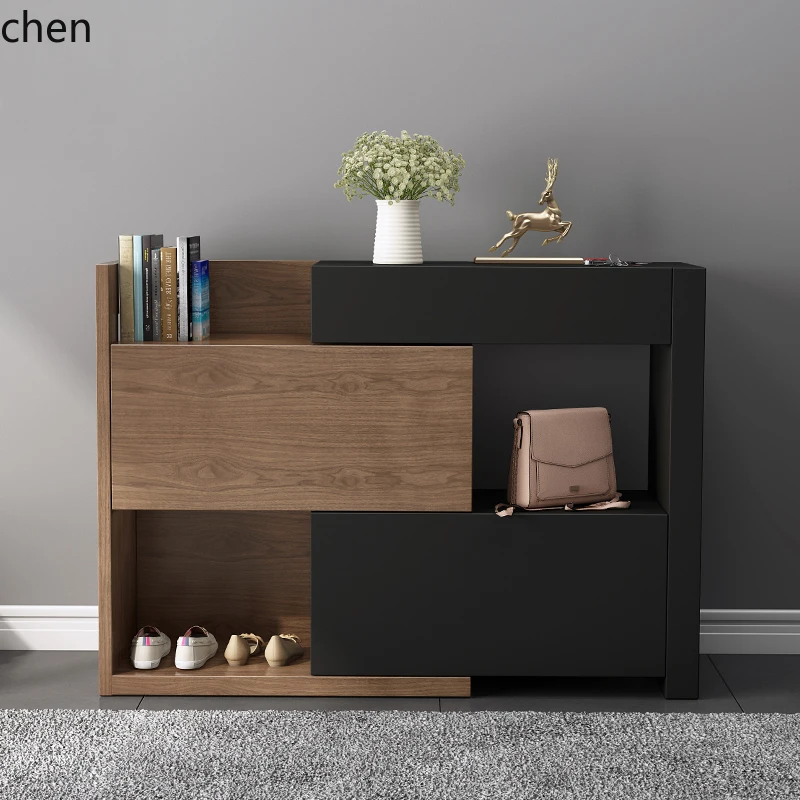 

HXL door shoe cabinet household simple entrance foyer cabinet ultra-thin multi-functional locker telescopic