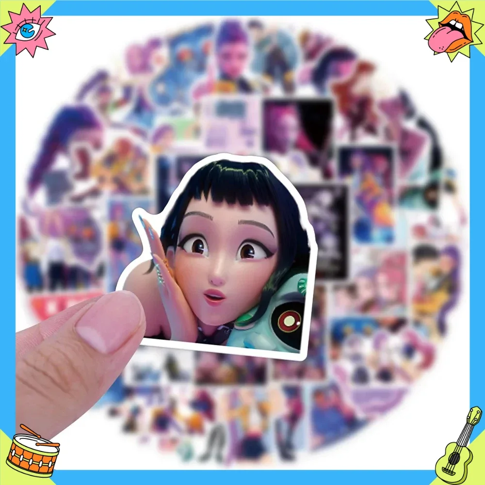 110 قطعة لطيف KPop شيطان الصيادين لغز ملصقات جعل وجه الكرتون DIY بها بنفسك الهاتف المحمول الأمتعة سكيت الكتابة على الجدران الشارات