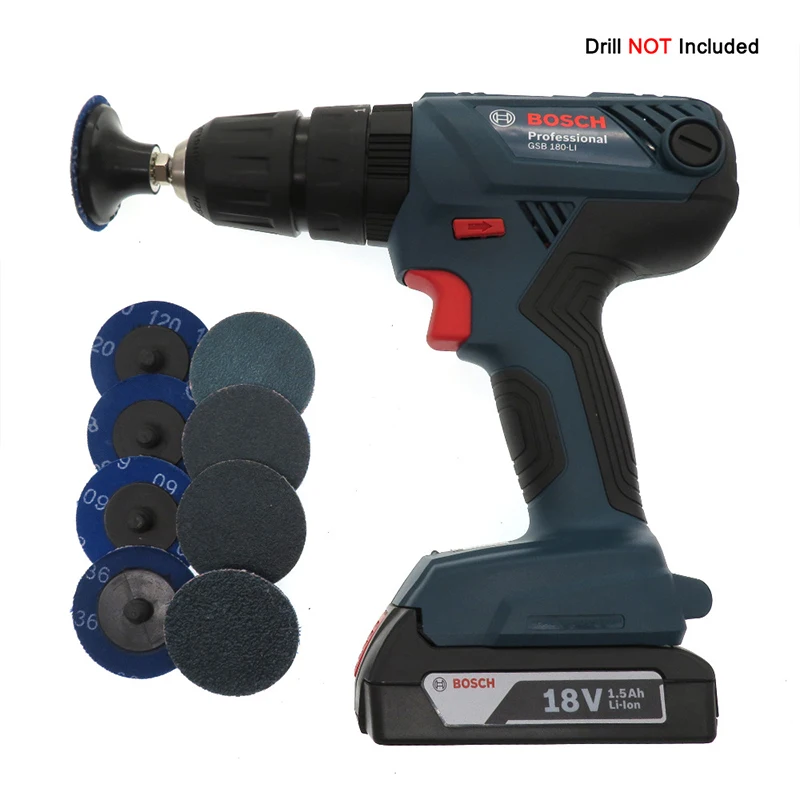 

10 шт. 2-дюймовые шлифовальные диски 50 мм, абразивная бумага с замком R-типа, зернистость 36/40/80/120/240/320 для полировки и шлифования