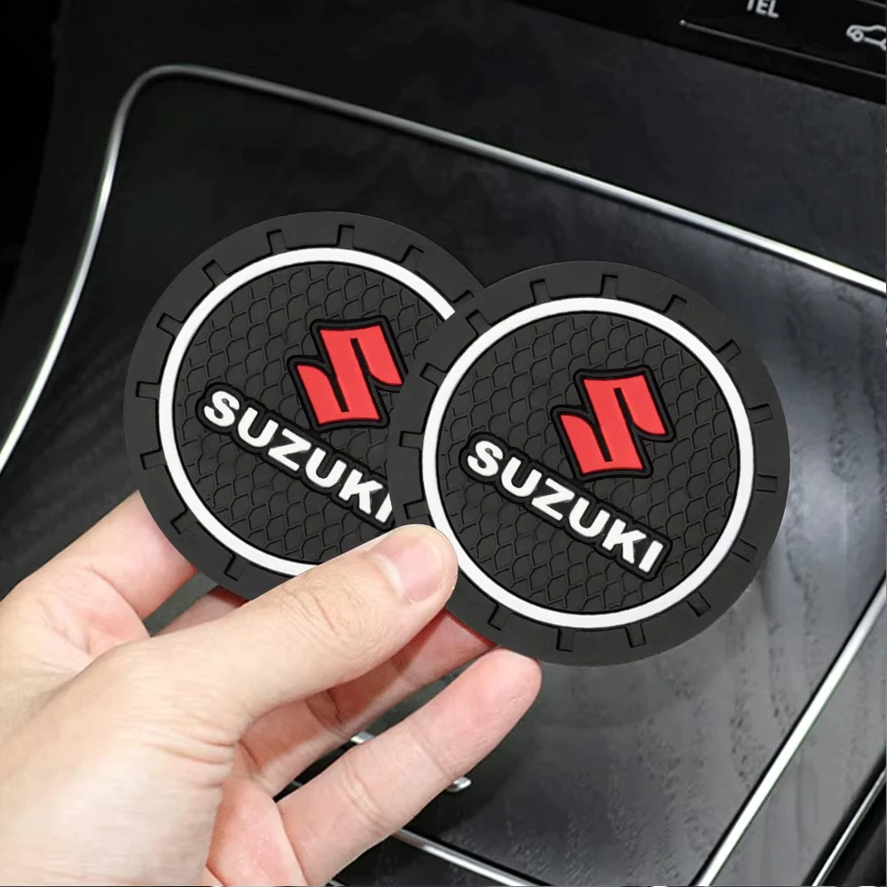 Posavasos de silicona antideslizante para taza de agua, decoración Interior duradera para Suzuki Swift SX4 Samurai Vitara Jimny Ignis AX100 GSXR, 2 uds.