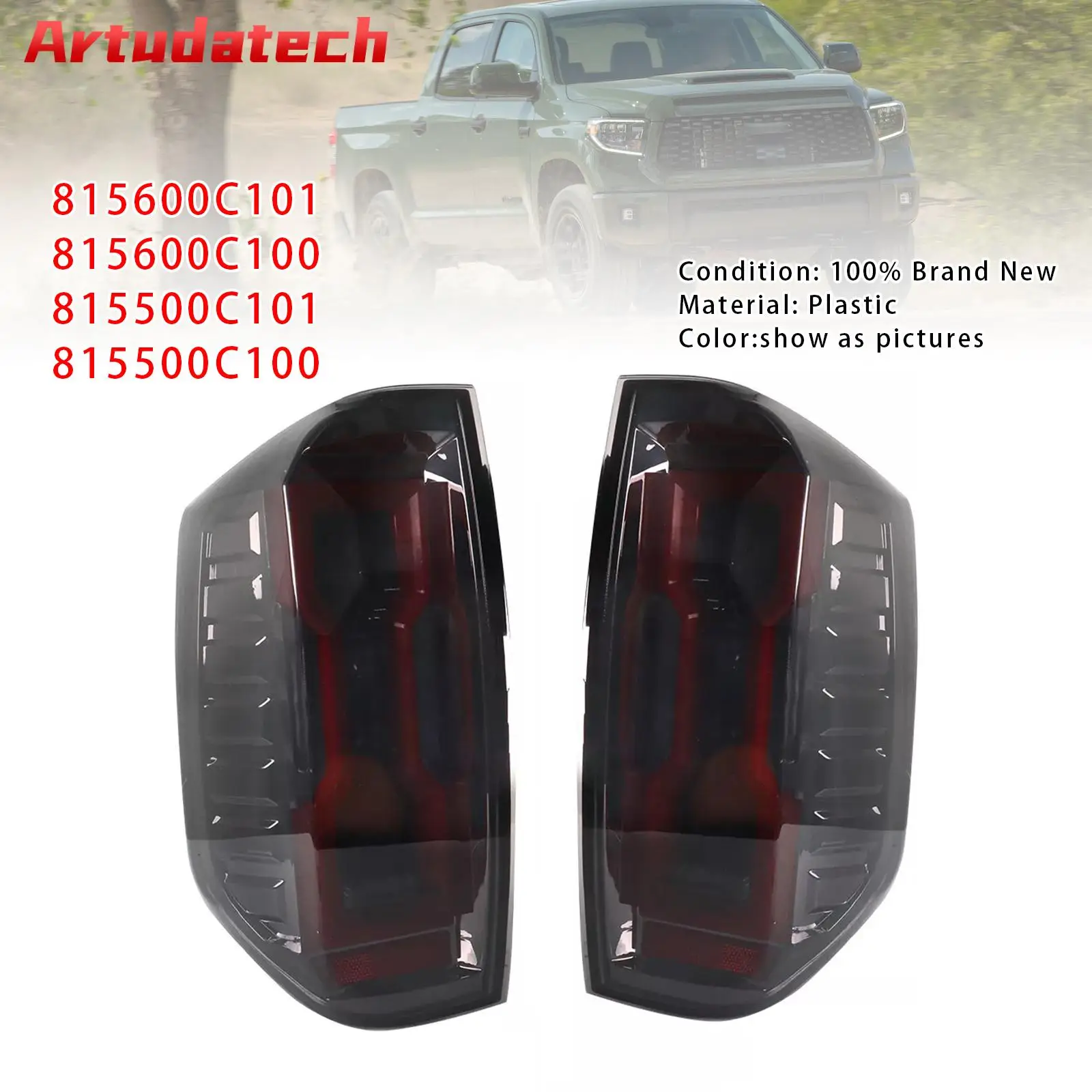

Artudatech левый + правый светодиодный задний фонарь в сборе для Toyota Tundra 2014-2020, автомобильные аксессуары