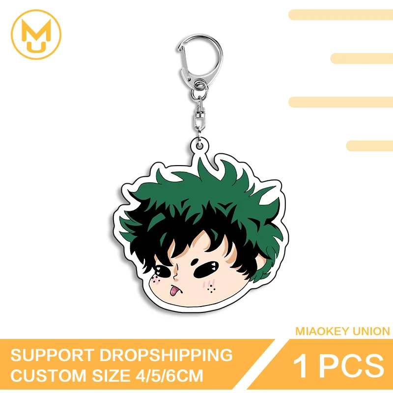 Izuku Midoriya Eye Catching Double Sided Acrylic Keyring Ingenious Simulated Enchanting HD Pattern Key Ring Gift For Friends