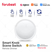 Tuya Zigbee Smart Knob Scene Switch Wireless Scene Button Rotatable Dimmer Switch On Off Controller For Tuya Devices Automation