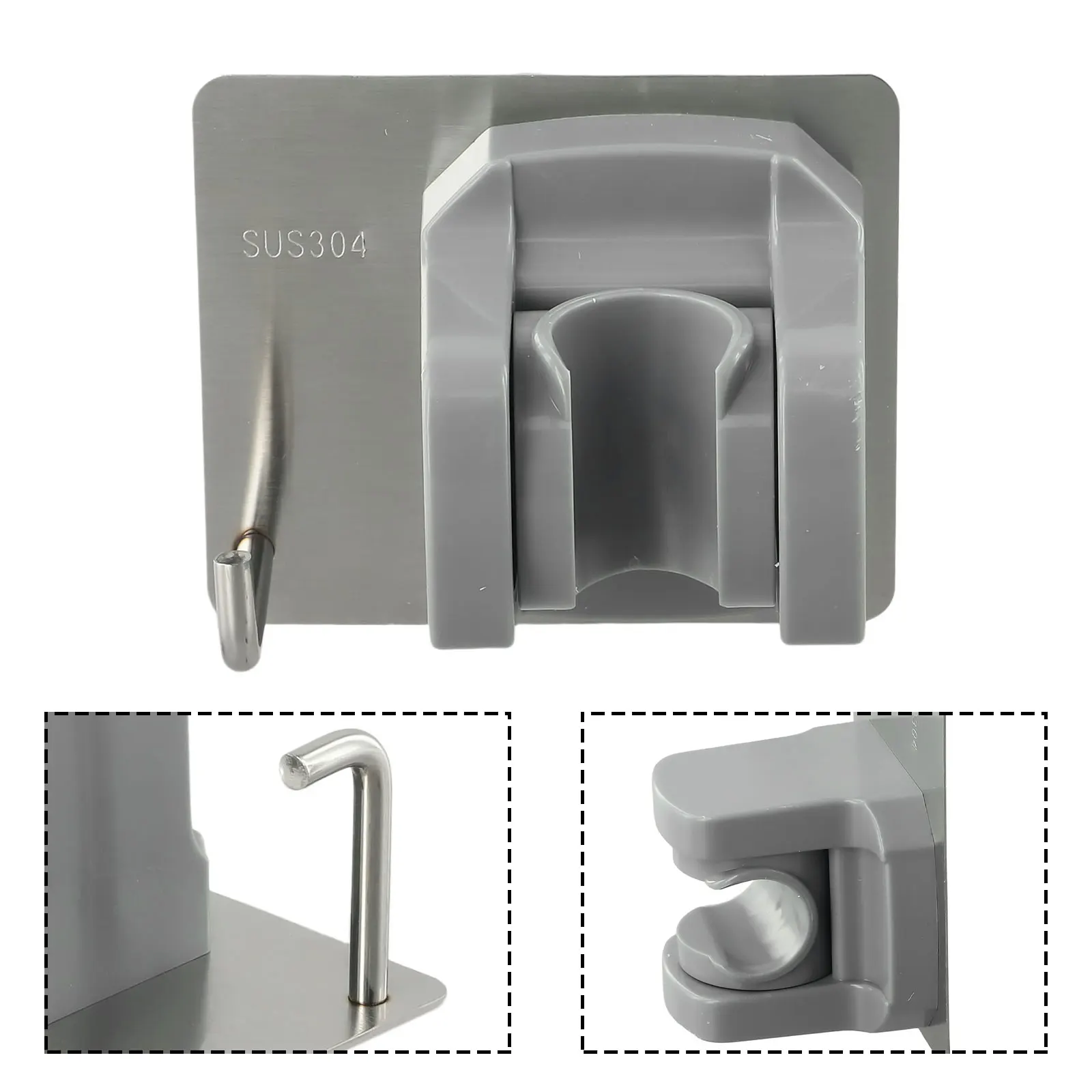 Easy to Install Shower Head Holder  Waterproof and Sturdy  Stainless Steel Material  Adjustable Angle  for Handheld Shower Heads