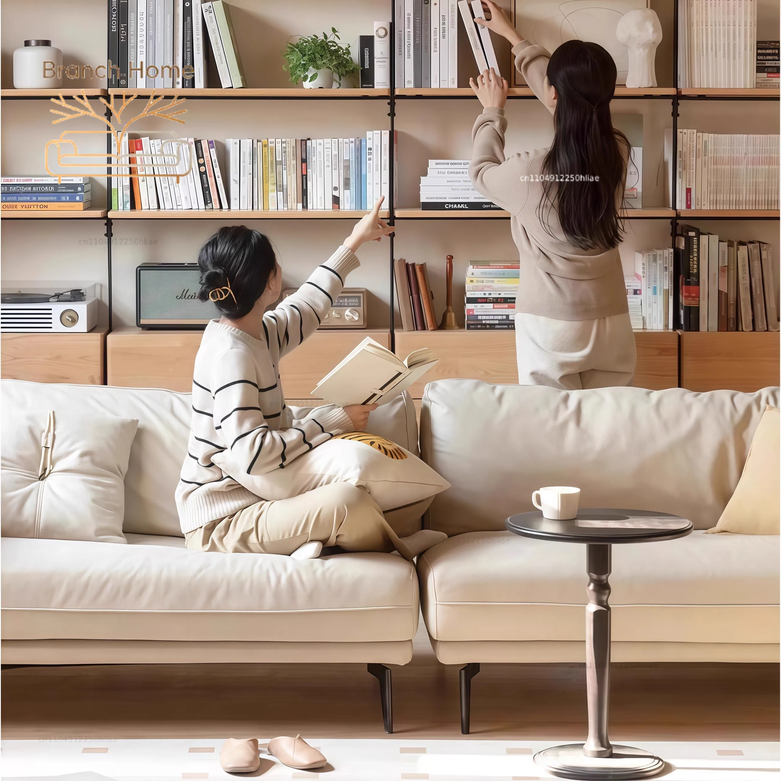 wall-mounted bookshelf, industrial-style study multi-layer storage rack, household figurine display rack, integrated storage