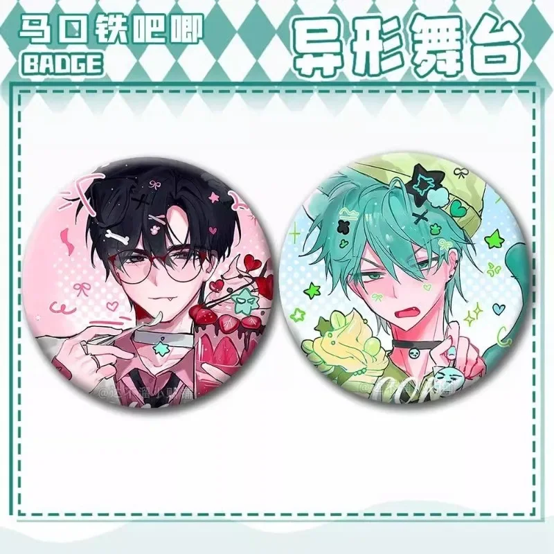 2Pcs/Set 58mm Anime Alien Stage Button Pins for Backpack Decor Cartoon Character Till Ivan Round Brooch Clothes Jewelry Gift