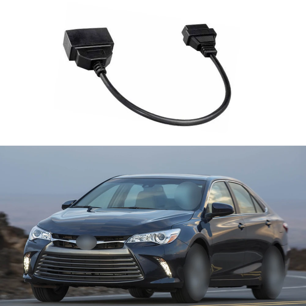 

1Pcs 22 Pins to 16 Pin OBDII Adapter Cable Toyota Vehicles with a 22 pin Female Interface Black 30cm Durable Car Accessories