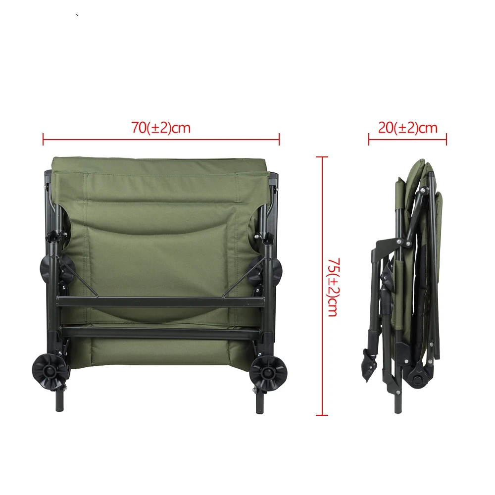 Outdoor Army Green Beach Chair Folding Portable Fishing Tackle Carp Fishing Bed