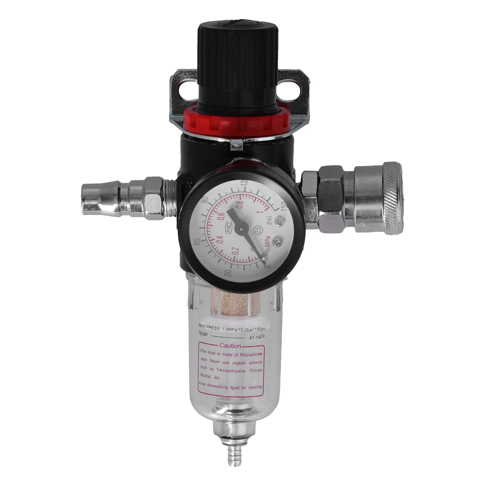 AFR2000 1/4 Zoll Luftkompressor Feuchtigkeitsfilter Wasser Ölabscheider Regler mit Manometer