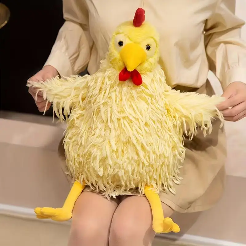 Leuke 28 cm/11,02 inch kuiken knuffel, realistisch haanontwerp, zacht en comfortabel woondecoratie, pluche cadeau