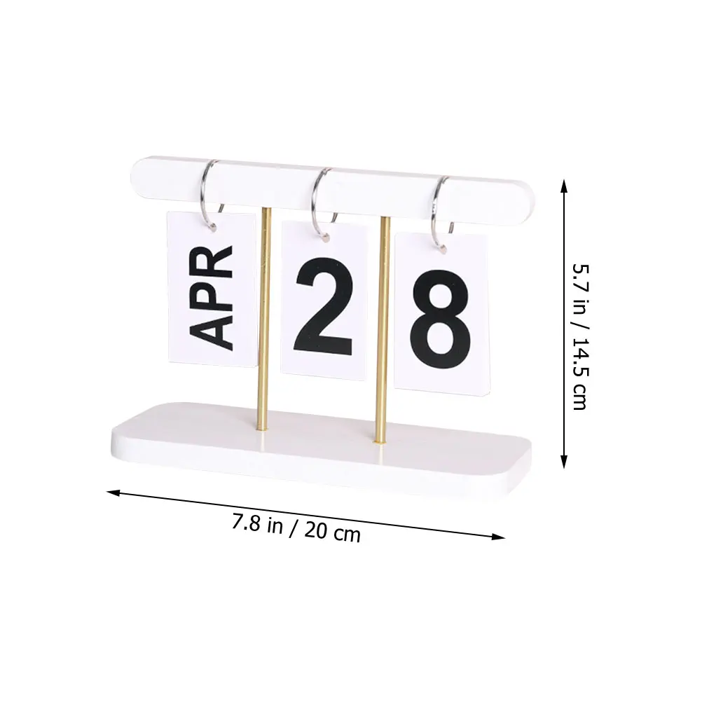 Вечный флип-календарь, деревянный настольный календарь, деревенский винтажный дизайн, многоразовый переменник даты для офиса, дома, украшение столешницы