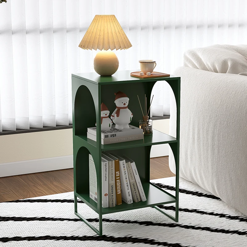

‌Compact Corner Shelf, Multifunctional End Table with Storage, Stylish Handbag Display Stand, Modern Side Table for Living Room