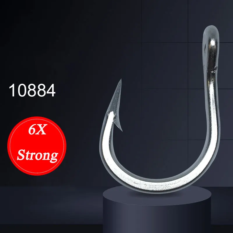 

AS 20PCS Jigs Hooks 6X Strong Strength Stainless Steel Assist Lure Fishing Slow Fast Jigging Carbon Barbed Hook Tackle