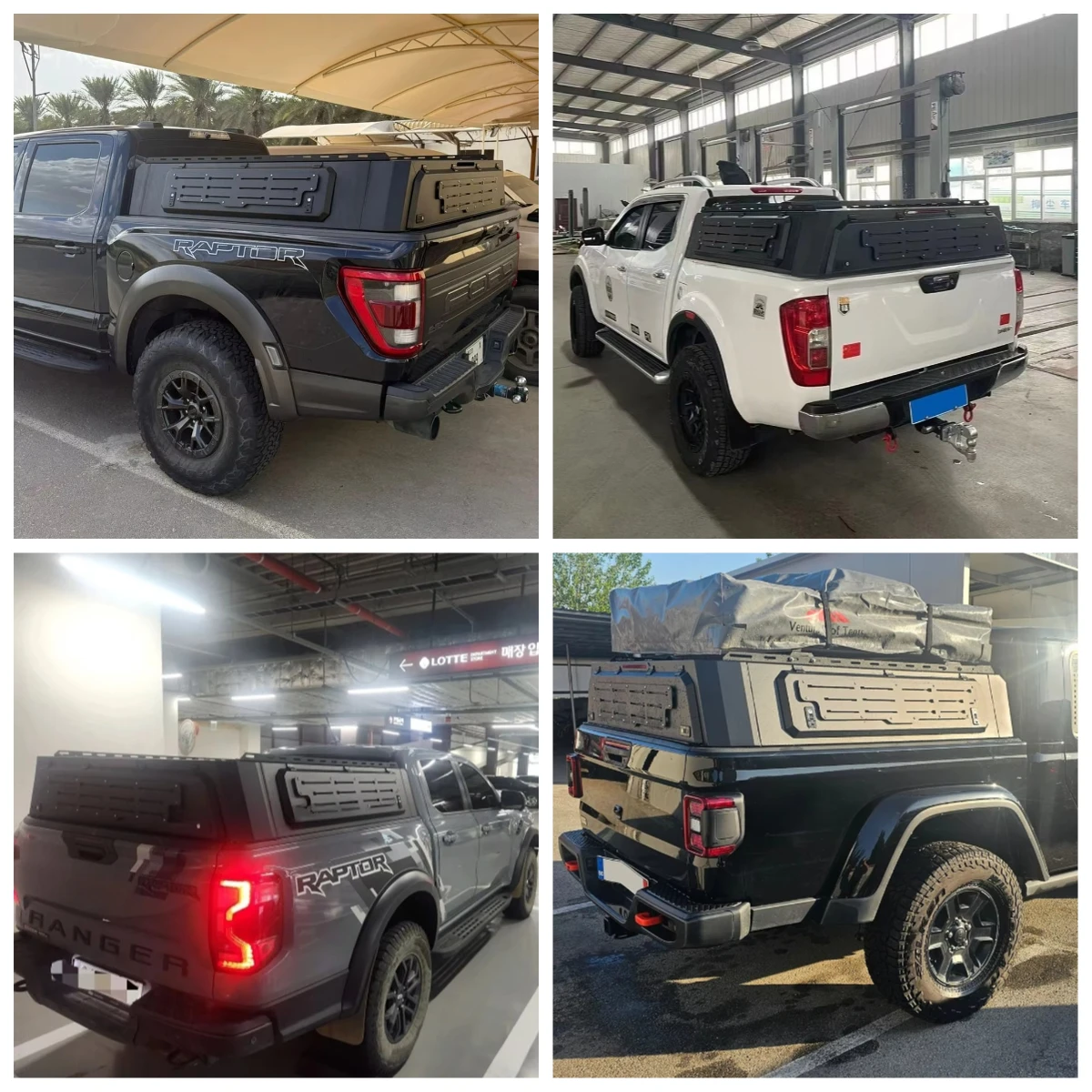 

2022 F150 raptor 5.5ft Aluminum Canopy 4wd Offroad Pickup Bed Caps Lightweight Waterproof 3 Doors Open Sport Topper