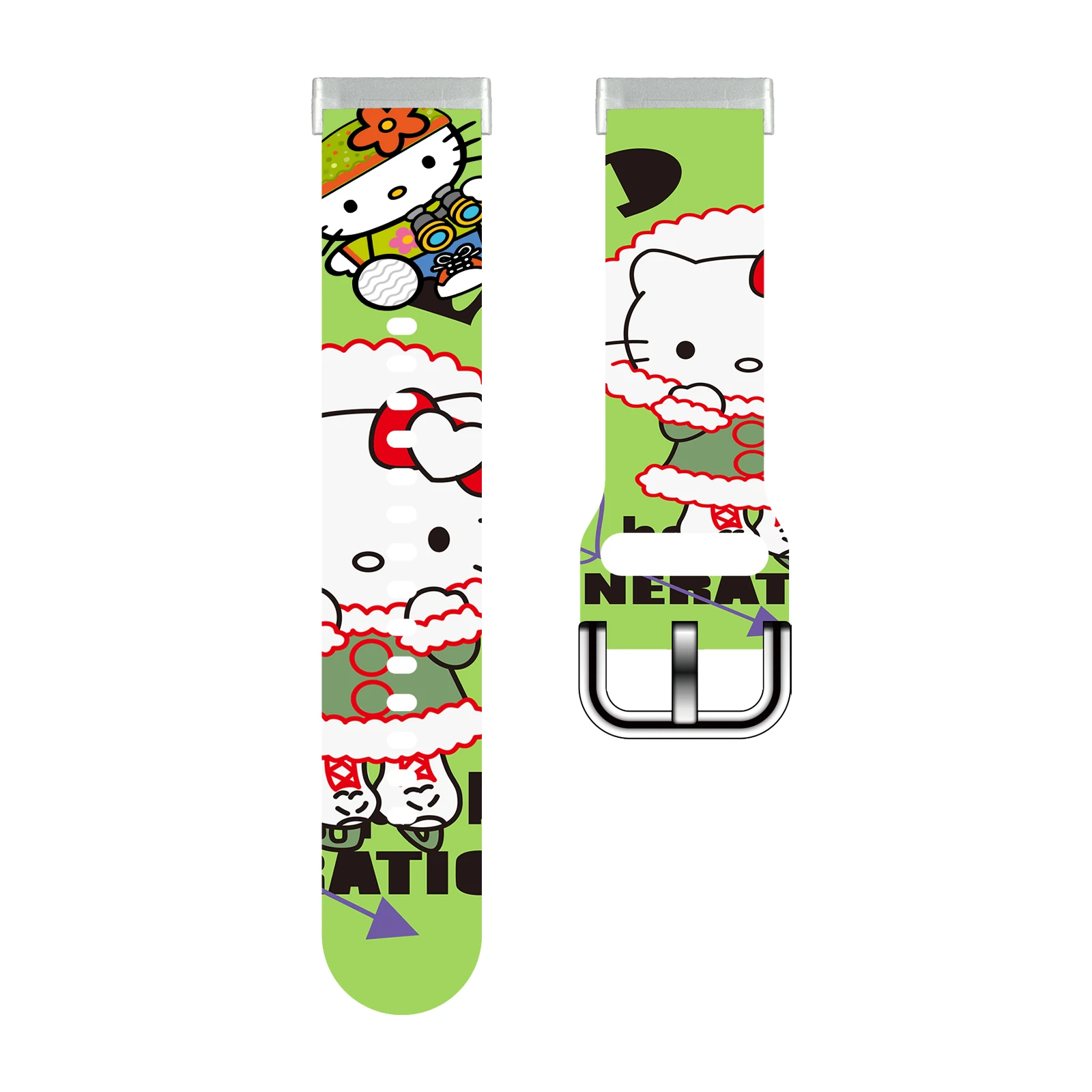 

Sanrio KT Cat 4 printed strap Fitbit Versa 4/3 Watchband Replaceable Bracelet for Fitbit Sense 2 Watch Band for Women as a Gift