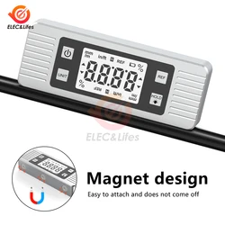 Digital Angle Gauge Magnetic Protractor Inclinometer Level Angle Finder Angle Cube Level Box With Magnes And Backlight