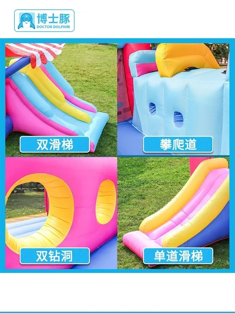 بيت الآيس كريم القلعة القابلة للنفخ للأطفال في الأماكن المغلقة والخارجية ترامبولين منزلق #3