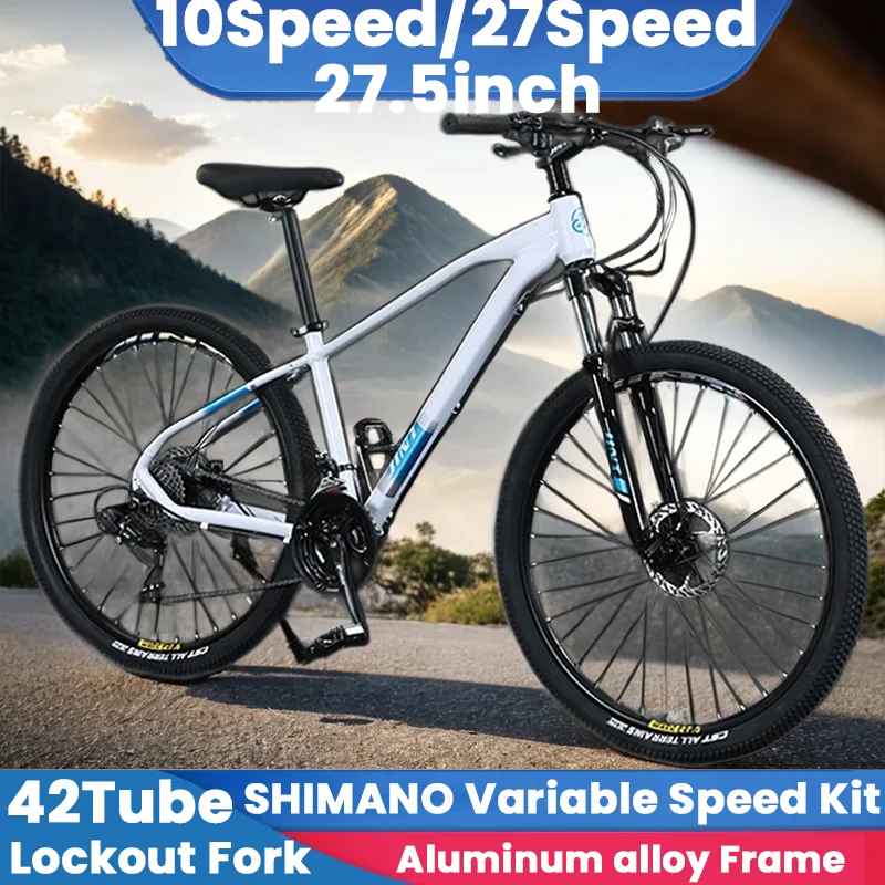 27.5inch aluminum alloy frame mountain bike 10/27speed off-road Bicycle MTB bike oil disc brake 42mm shock absorption front fork