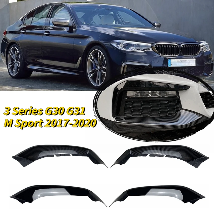 

For BMW G30 G31 M Sport 2017-2020 M Type Car Front Bumper Lip Wrap Corner Spolier Diverter Diffuser Removable Retrofit Body Kit