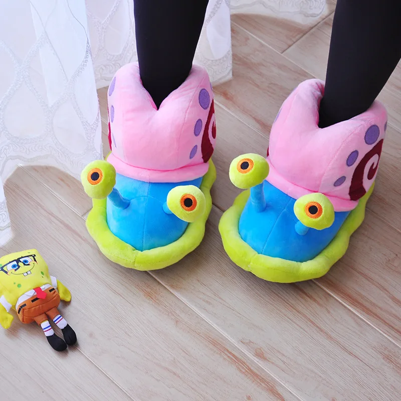 Kawaii Cartoon Anime Series The Snail Bag Heel Cotton Warm Shoes adorabile Home Indoor Soft Cute Girls Birthday Holiday Gift