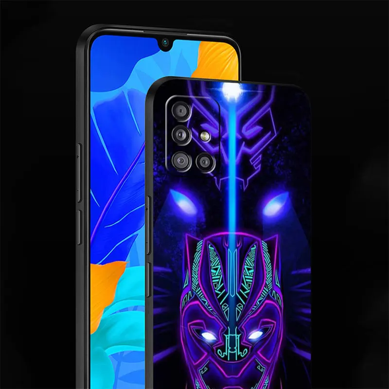 Black Panther Hero Case For Samsung Galaxy A52 A53 A12 A13 A32 A71 A33 A21s A23 A31 A22 A72 A03 A14 A54 A34 A24 Soft Phone Cover