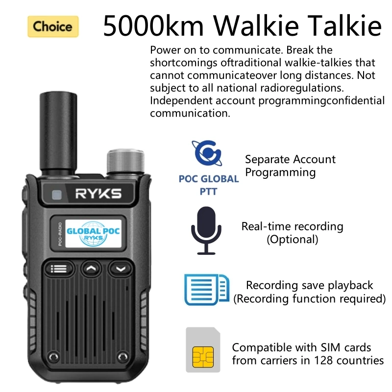 جهاز اتصال لاسلكي 4G 2 حزمة عالمية Ptt جهاز اتصال لاسلكي لاسلكي طويل المدى عسكري 10000 كجم