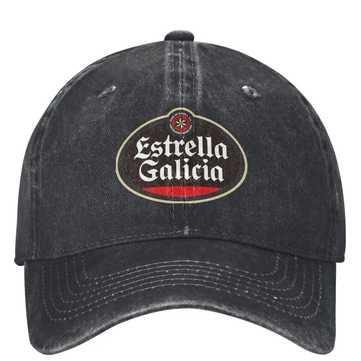 Estrella Galicia Beer Spain Washed Baseball Cap Spanish Lager Beer Trucker Dad Hat Summer Female Male Sun-Proof Baseball Caps