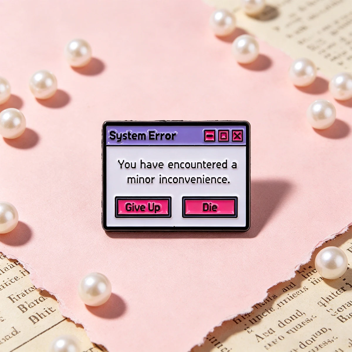 9pcs/Set Computer Pop Up Window Enamel Pin System Error Brooches on Clothes Pins for Backpacks Lapel Woman Men Jewelry Gifts