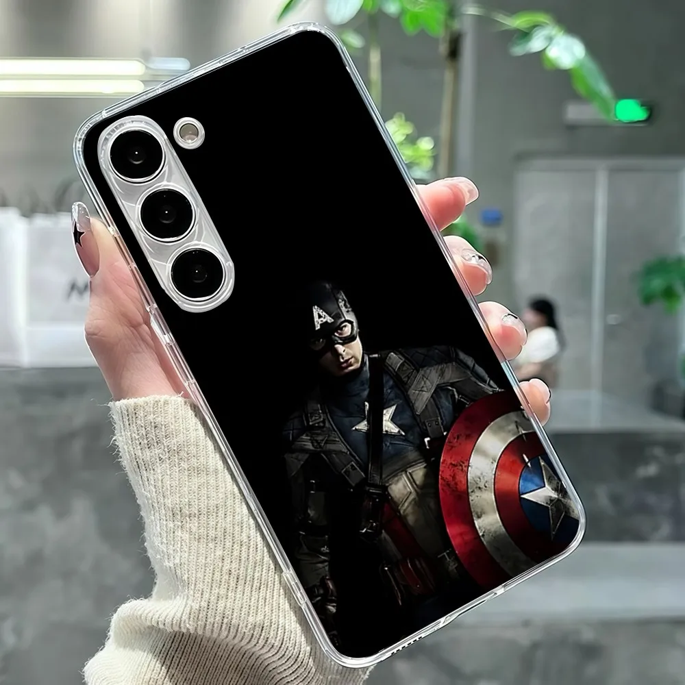 حافظة هاتف كلاسيكية للأفلام C-Captain-A-America لهاتف سامسونج جالاكسي A52 A12 A51 S21 Edge S22 ULTRA S23 S20LITE Plus Ultra Transparen #5
