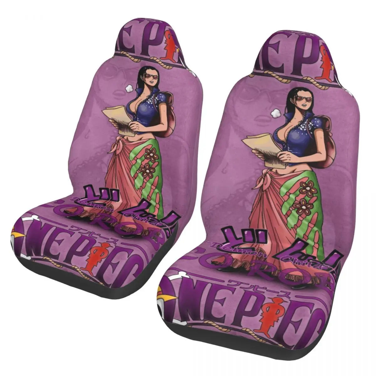 

One Piece Nico Robin Universal Car Seat Cover Four Seasons Women Car Seats Covers Polyester Car Styling