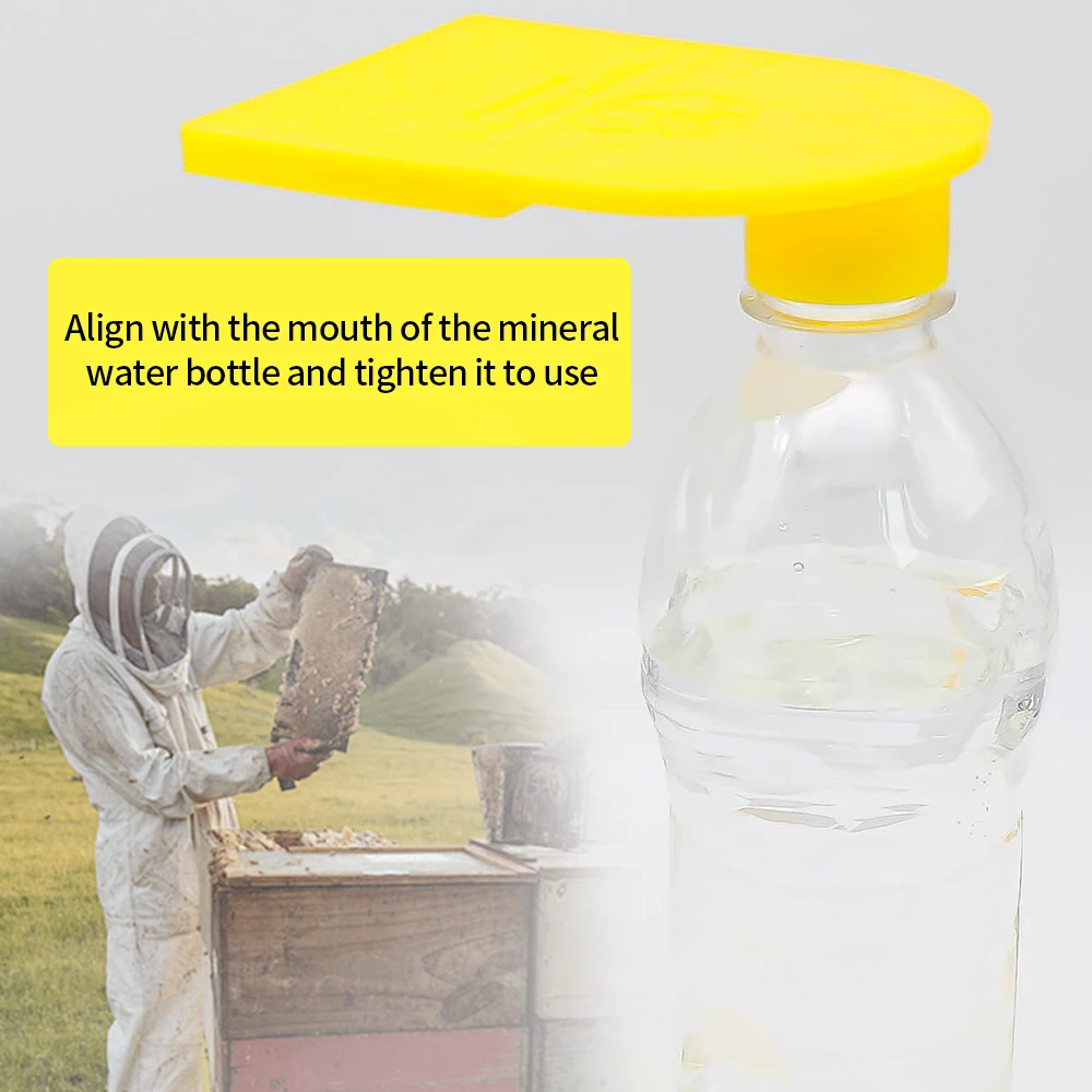 2Pcs Plastic Bees Water Feeder Prevent Drowning Beekeeping Tools 28MM Dia Beehive Feeding Internal Bottle Adaptor