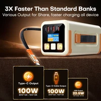 QOOVI 50000mAh batterie externe PD 100W charge rapide Portable grande capacité de batterie centrale électrique pour iPhone ordinateur Portable Samsung Xiaomi 2