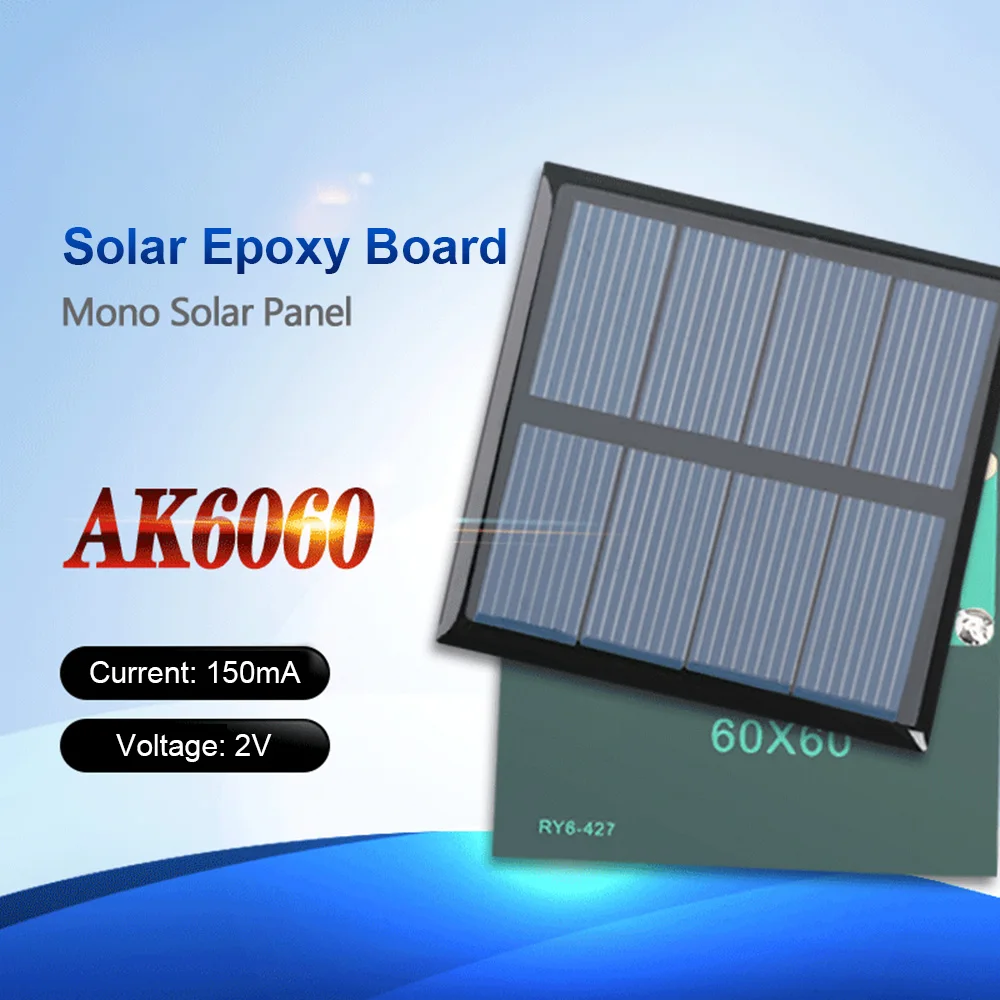 Solar Panel 2V 100mA Mono/polycrystalline Solar Panel /solar Cell Battery Module Epoxy Board Pet Power Generation Board